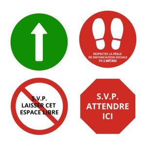 Set of prevention stickers