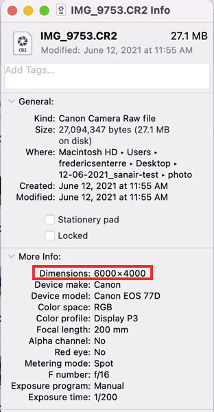 Comment trouver les dimensions d’une image sur un ordinateur Mac de Apple?